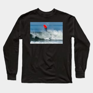 Bodyboarder in action Long Sleeve T-Shirt